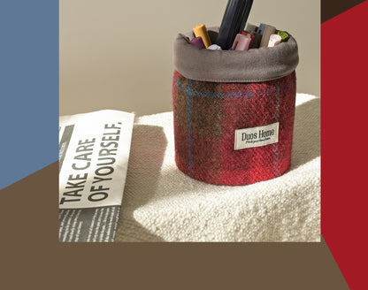 Duos Home 100% Wool Storage Bucket - Heritage Burgundy