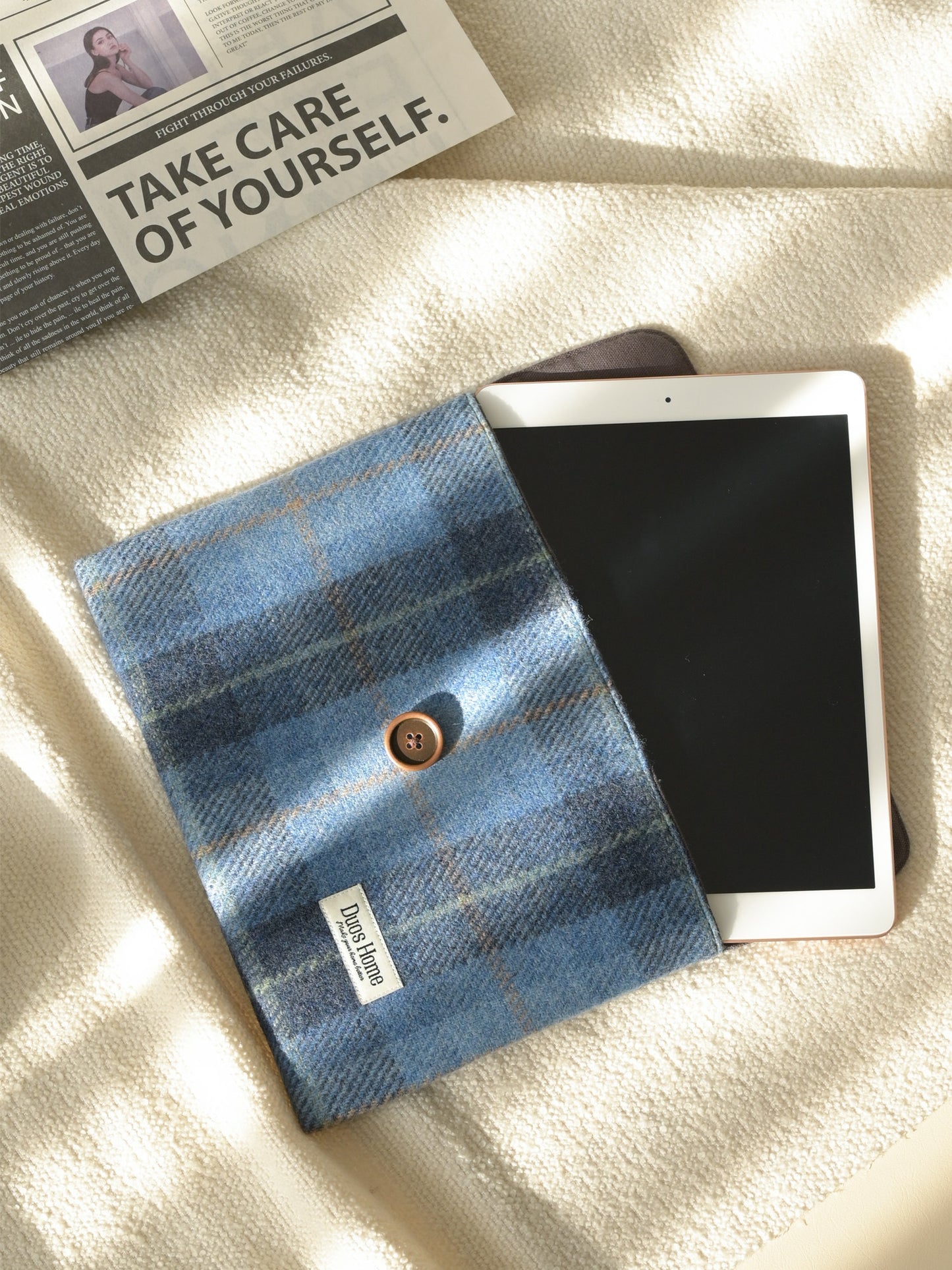 Laptop Sleeve -100% Cashmere - Brown
