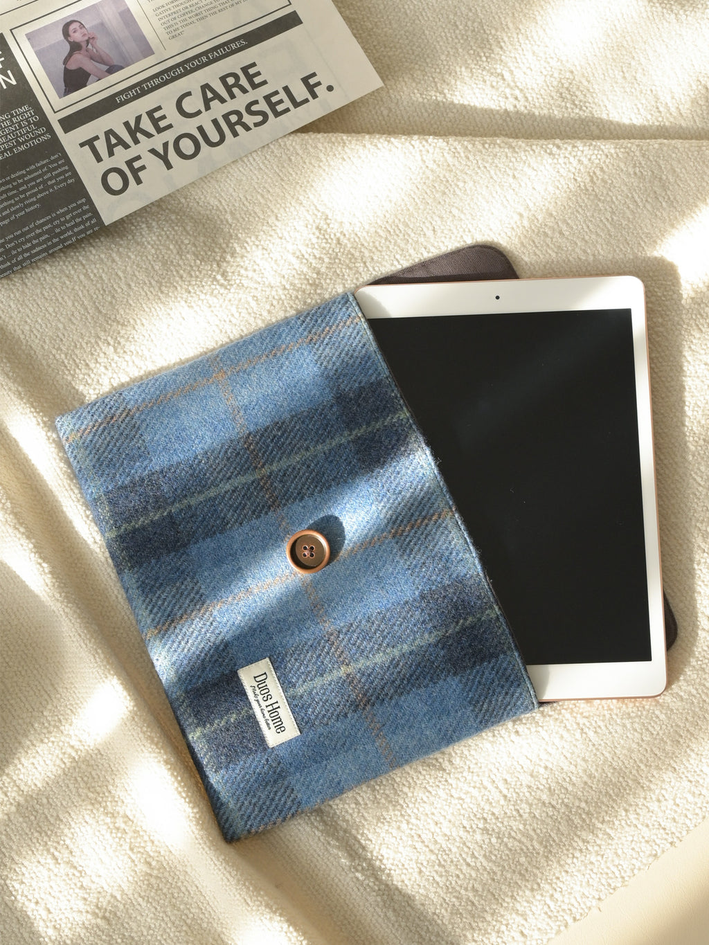 Laptop Sleeve -100% Cashmere - Orange