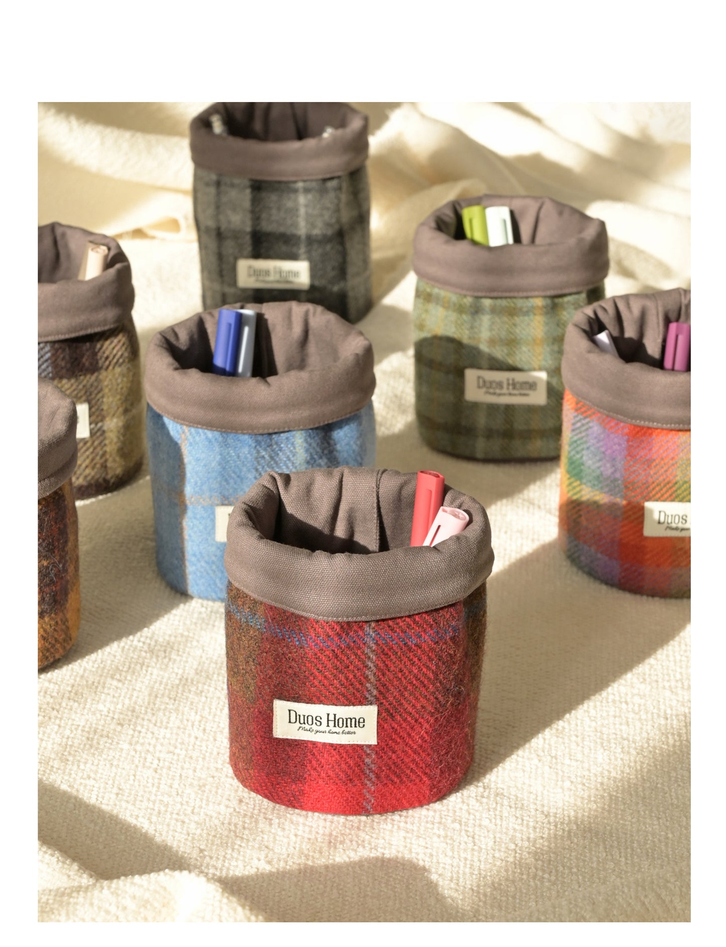 Duos Home 100% Wool Storage Bucket - Heritage Burgundy