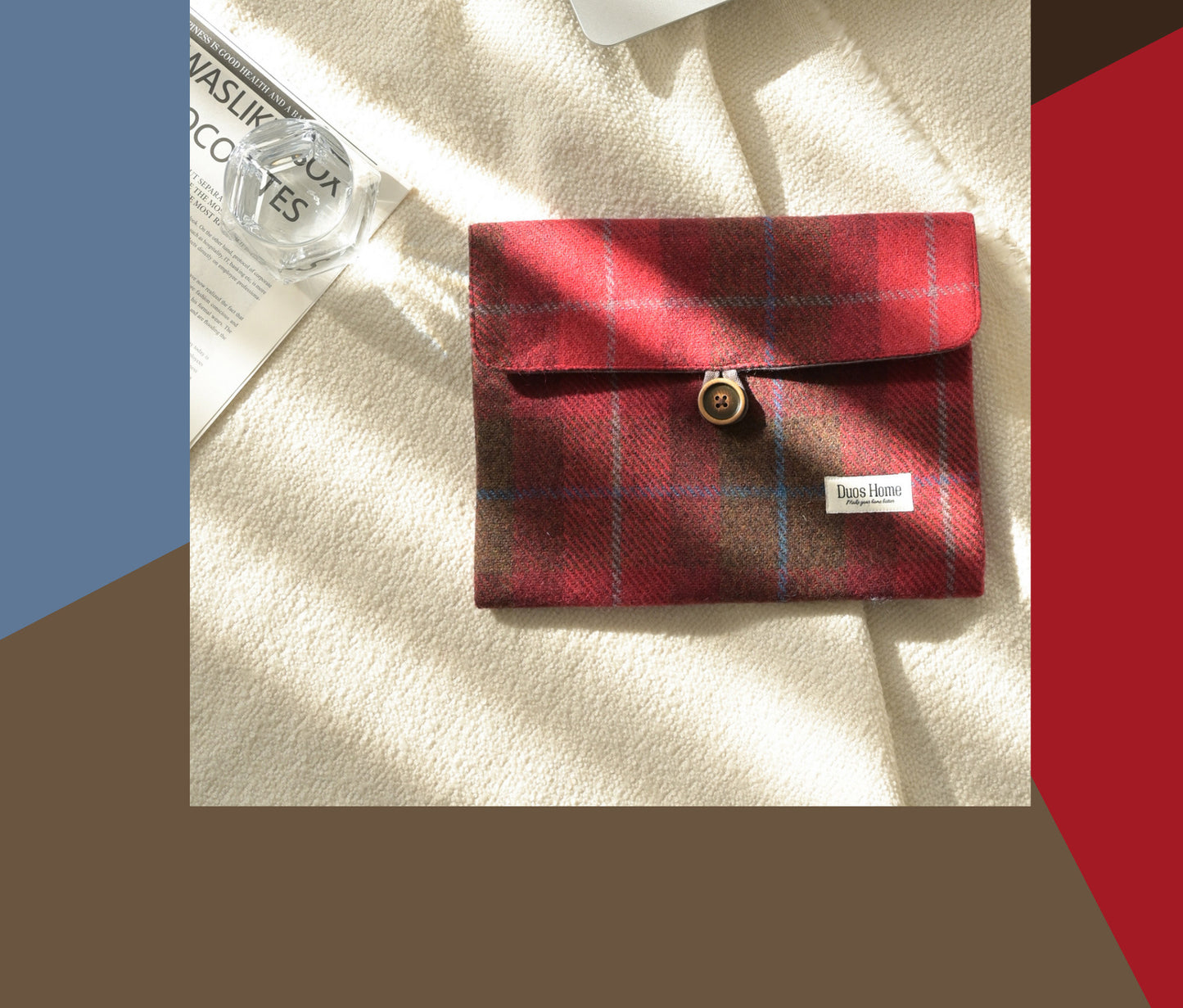 Laptop Sleeve -100% Cashmere - Brown