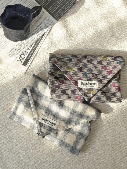 Suede-Lined Magic Wrap - Classic Houndstooth