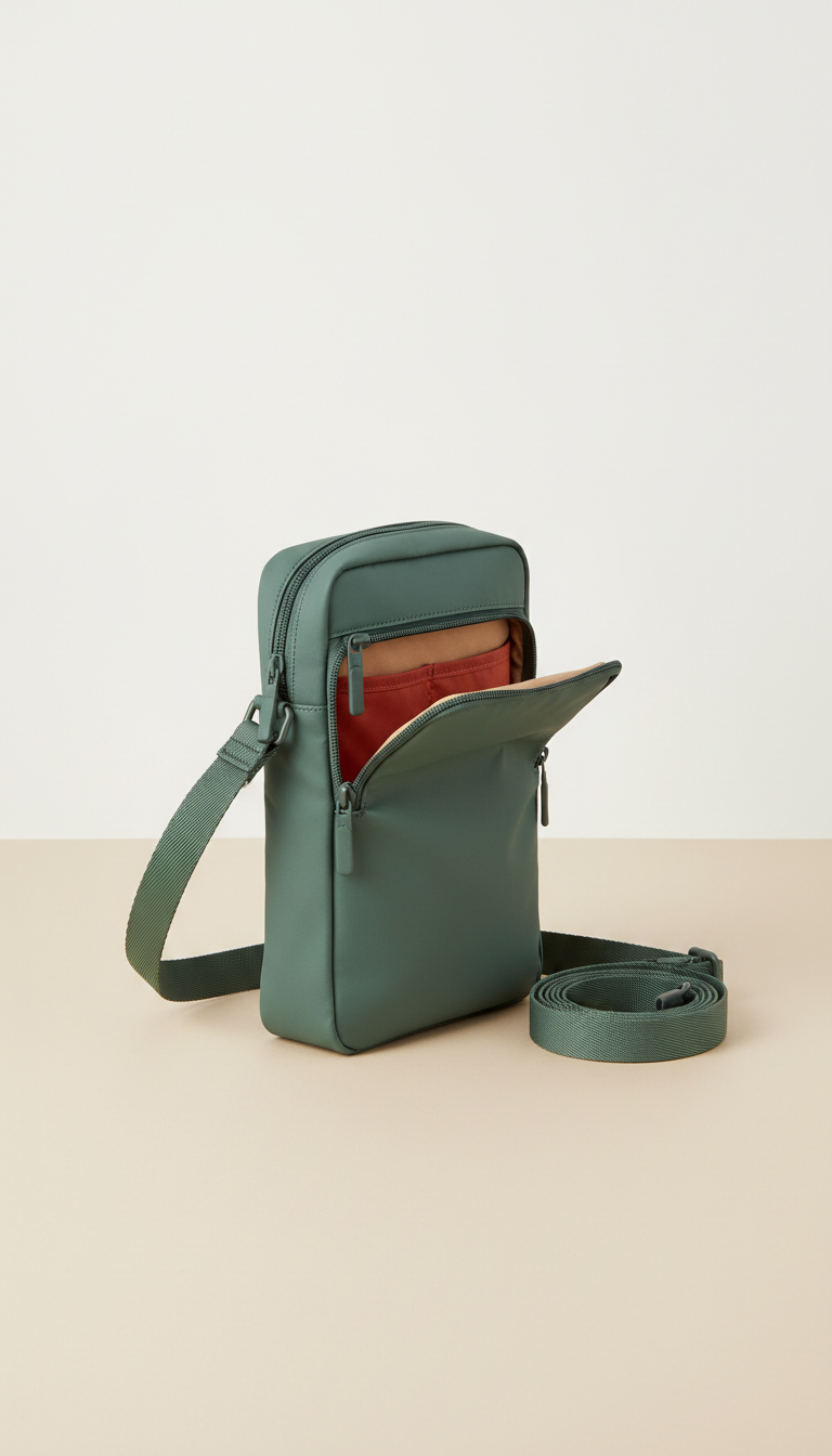 Slim Crossbody Bag Slate Green