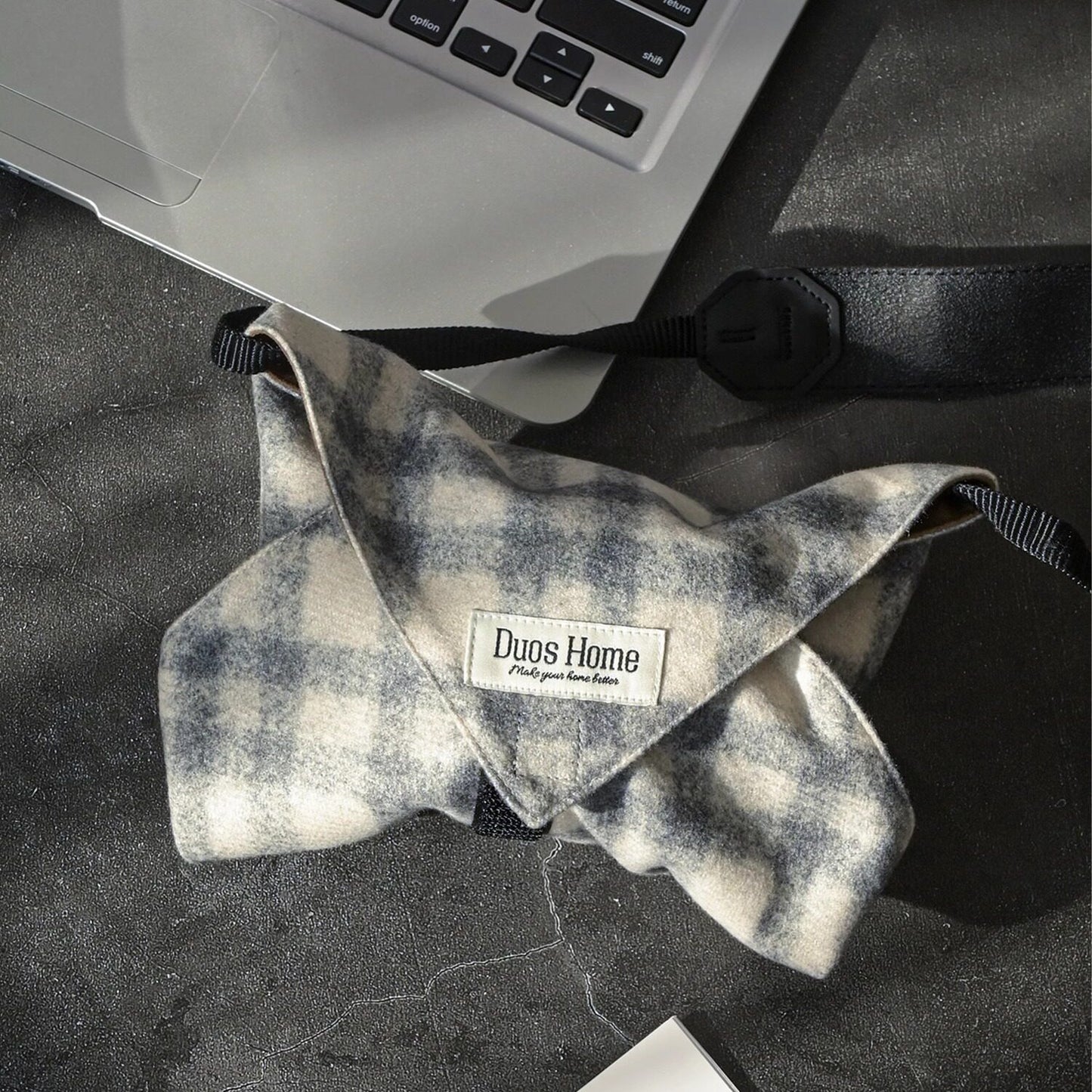 Suede-Lined Magic Wrap - Classic Houndstooth