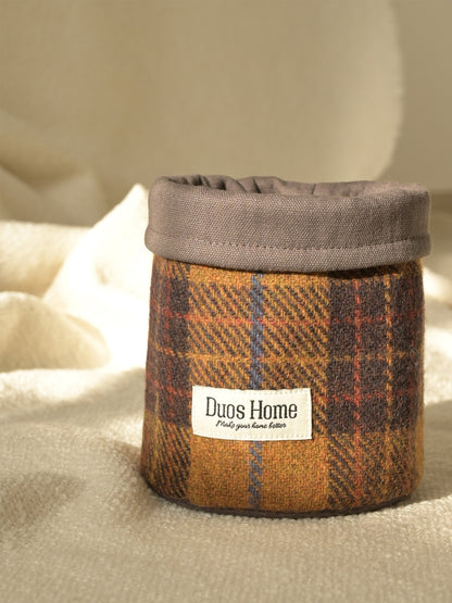 Duos Home 100% Wool Storage Bucket - Heritage Burgundy