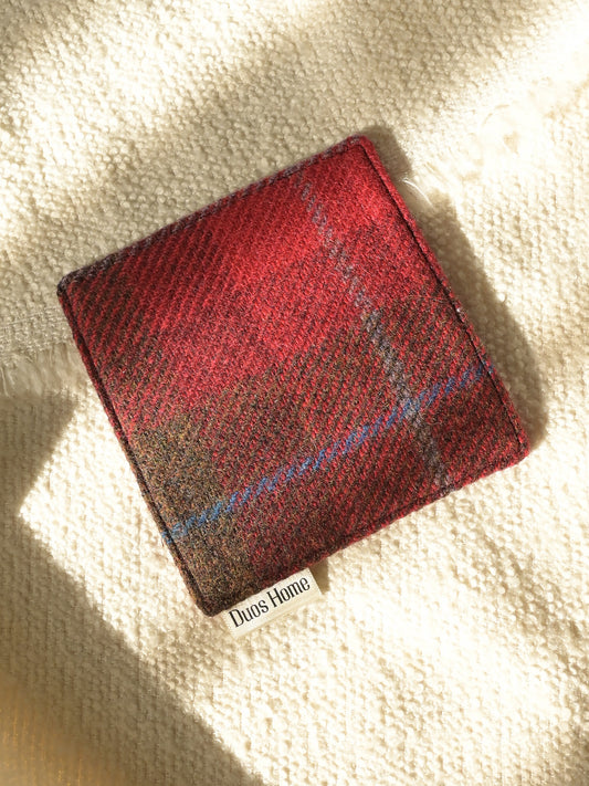 Duos Home 100% Wool Double-Sided Coaster - Heritage Burgundy