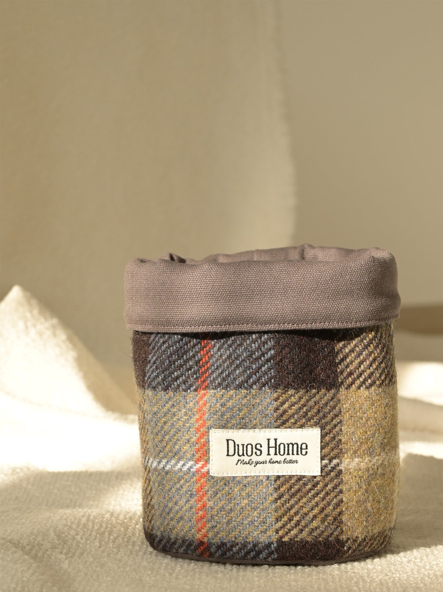 Duos Home 100% Wool Storage Bucket - Heritage Burgundy