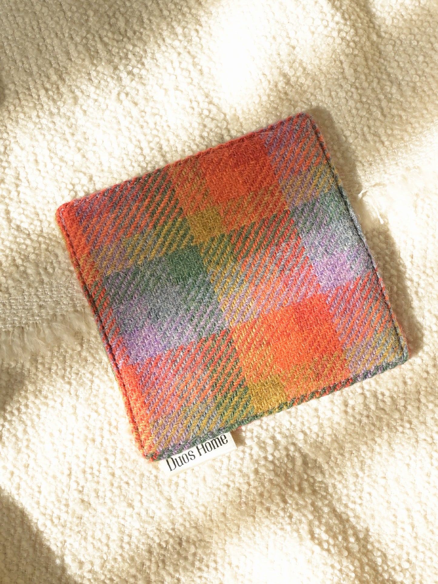 Duos Home 100% Wool Double-Sided Coaster - Heritage Burgundy