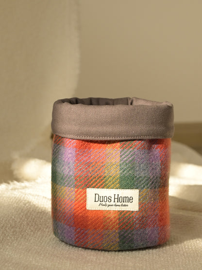 Duos Home 100% Wool Storage Bucket - Heritage Burgundy